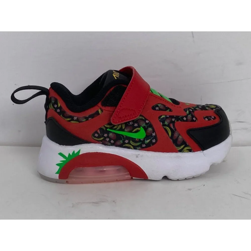 Nike Air Max 200 TD 6C Toddler Fruit Sneakers University Red Green Spark